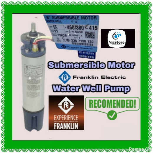 Motor pompa submersible FRANKLIN 15Hp 11kw 3Phase casing 6inch 380v