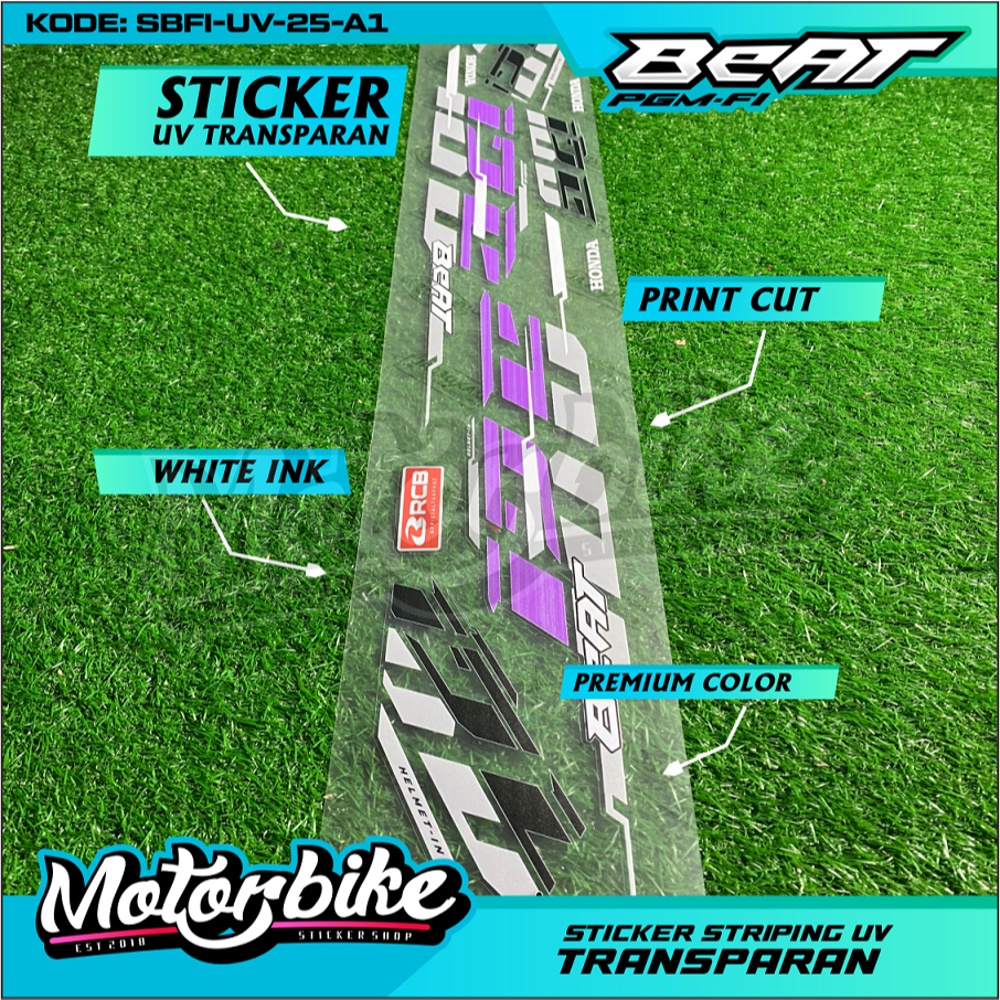 Striping Beat FI Motif Vietnam - Stiker Striping UV Beat PGM FI Variasi Vietnam - SBFI-UV