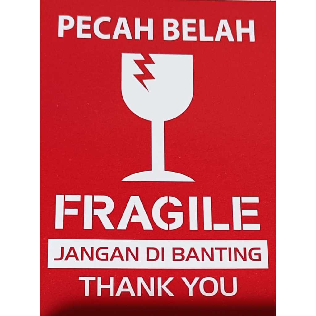 

Stiker Fragile Pecah Belah 7 X 9.5 CM pengaman produk Qty : 50 Pcs