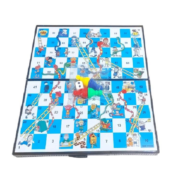 J45 MAINAN ULAR TANGGA MAGNET PREMIUM SNAKES AND LADDERS BOARD GAME ART V8V2