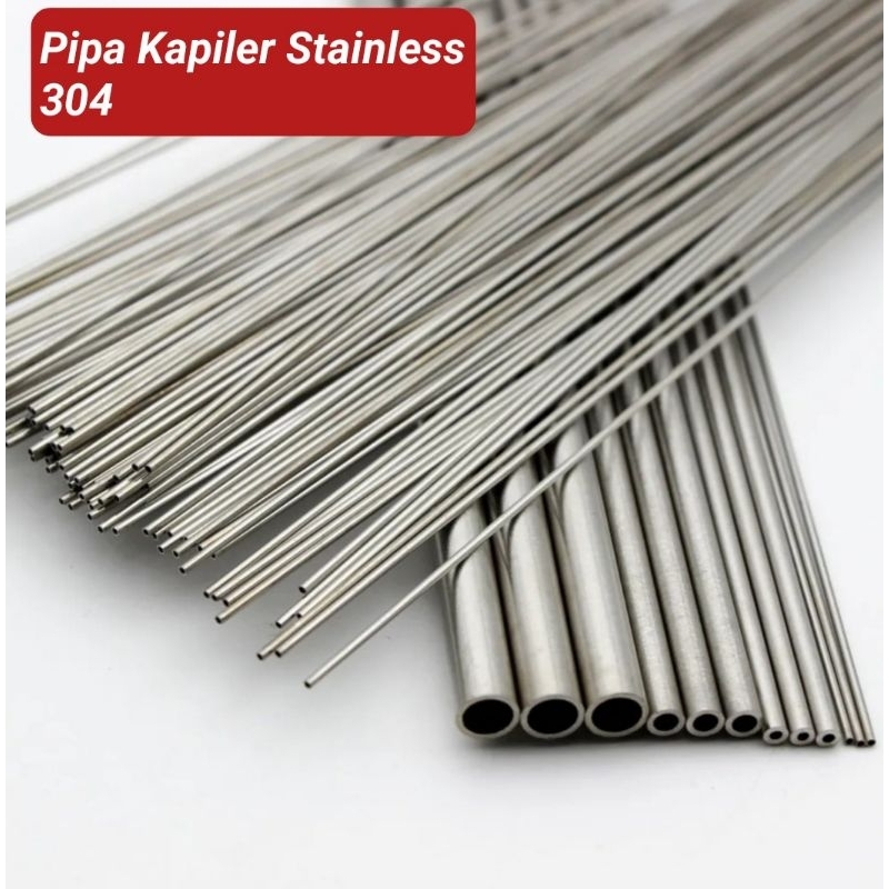 RB Pipa Kapiler Stainless 304 / Pipa Tubing OD 1mm 2mm 3mm 4mm 5mm Panjang 250 MM