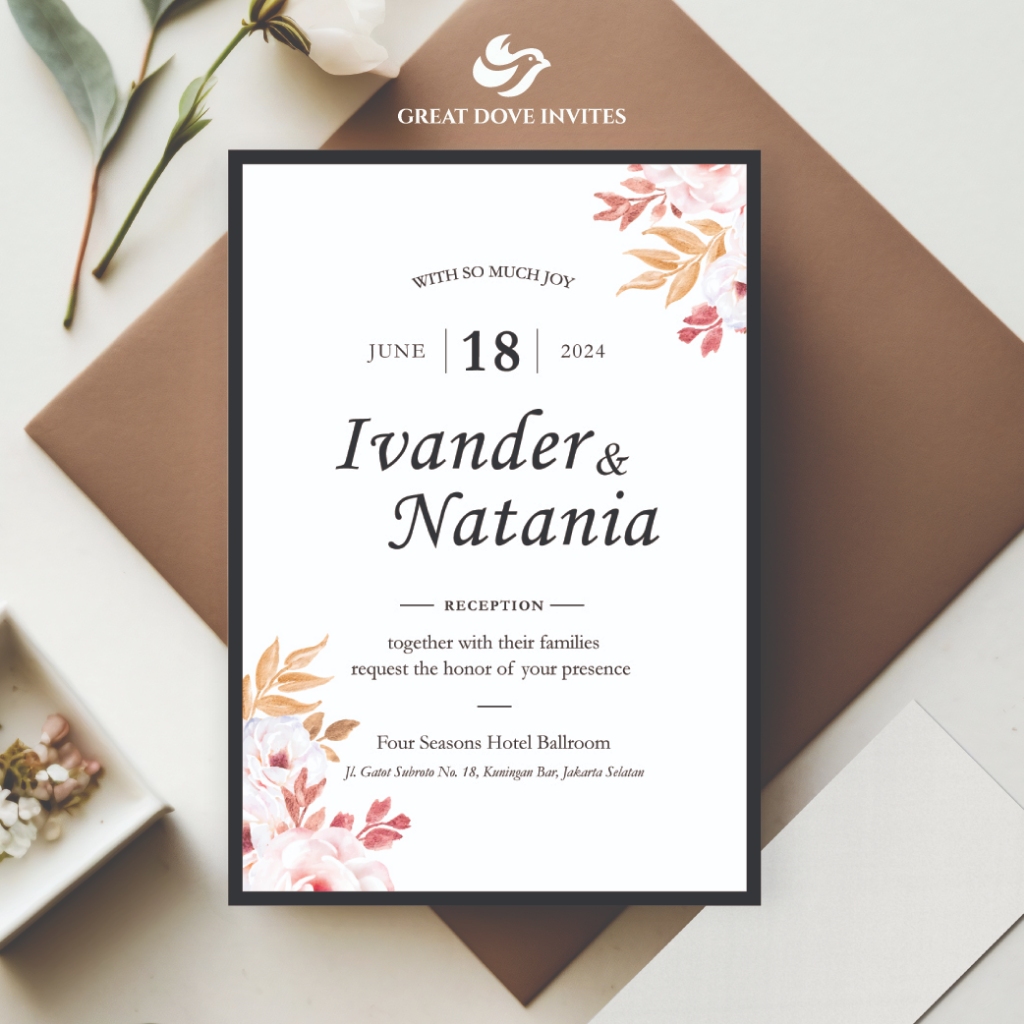 

Surat Kartu Undangan Pernikahan Bahan Jasmine 180 GSM Murah Elegan
