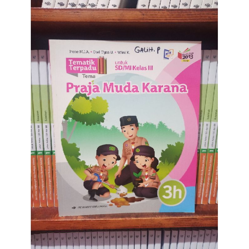 BUKU BEKAS TEMATIK TERPADU KELAS 3 SD JILID 3H ERLANGGA KURIKULUM 2013