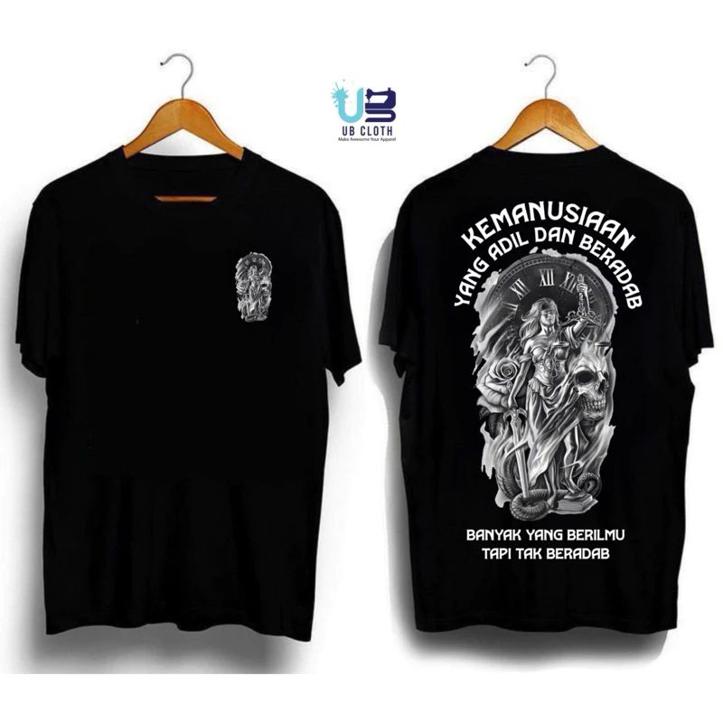 Baju Kaos Distro  Kemanusiaan  Koas Kata2 viral Baju  Pria Wanita  /Conbet 30s