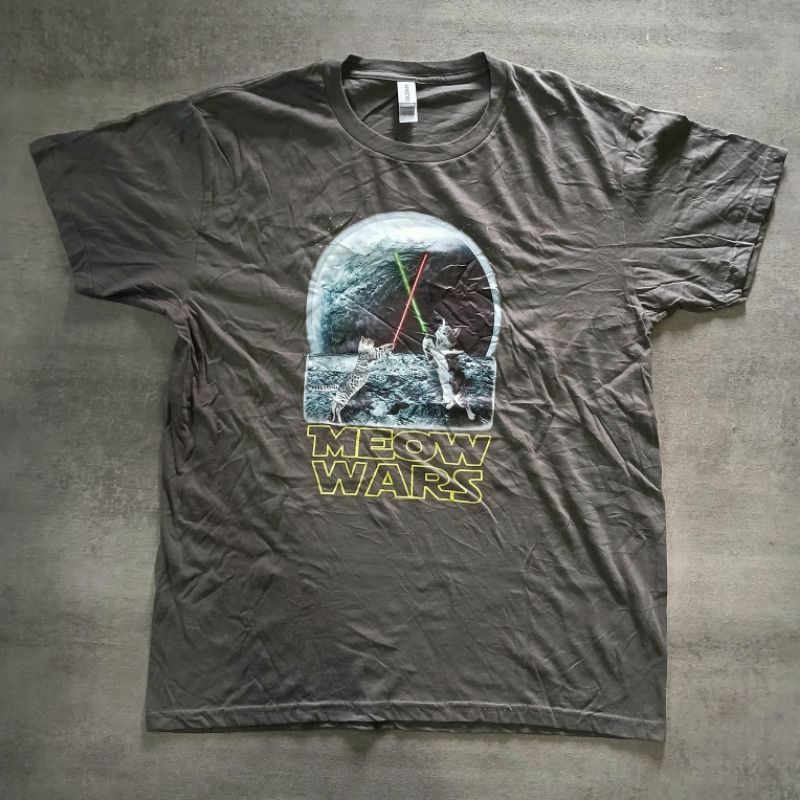 kaos art parody meow wars gildan XL second