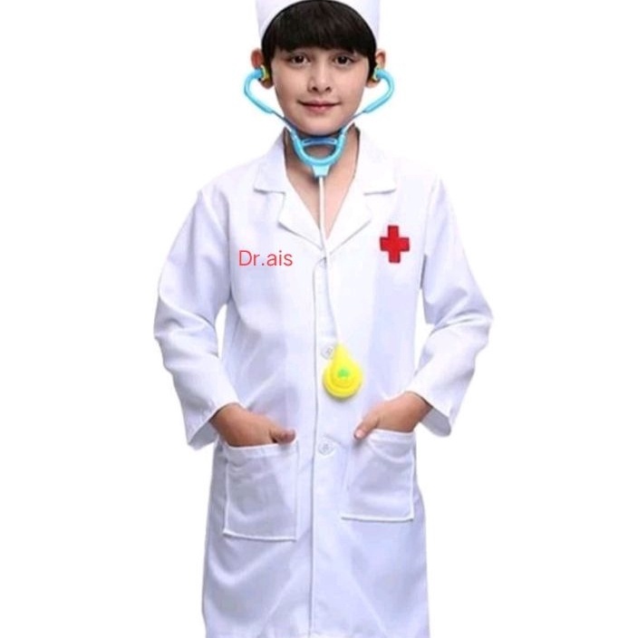 99 BRANDS FESTIVAL JAS LAB  BORDIR NAMA DOKTER KECILKOSTUM PROFESI ANAK PAUD TK SD