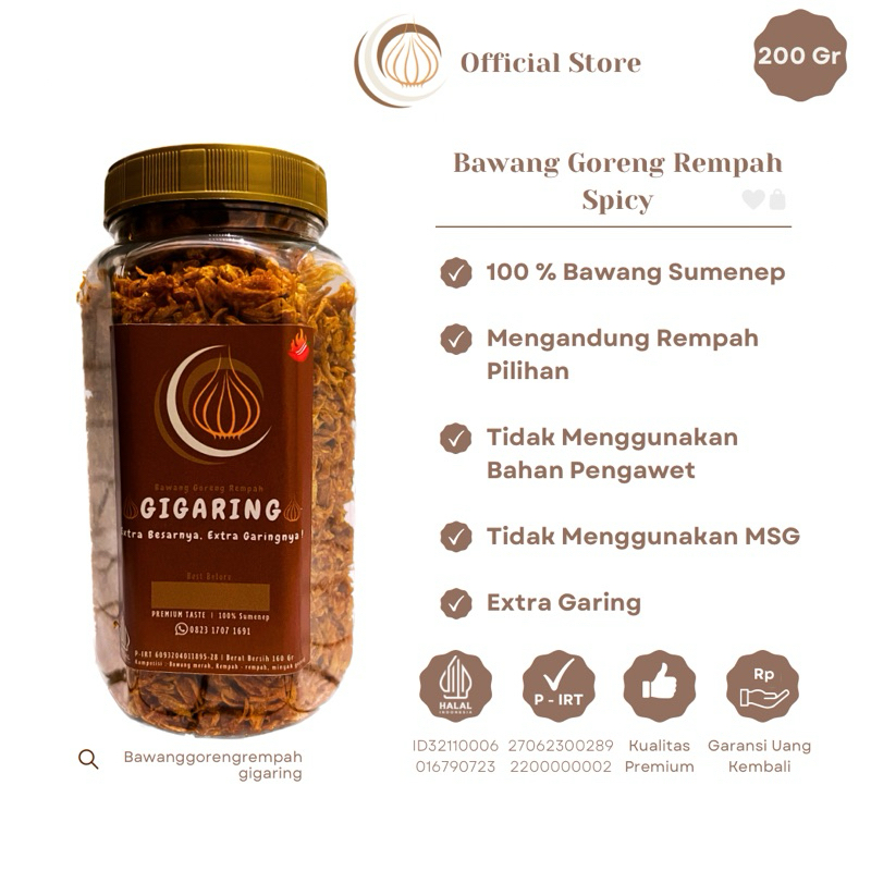 

GIGARING Bawang Goreng Rempah Spicy 200gr