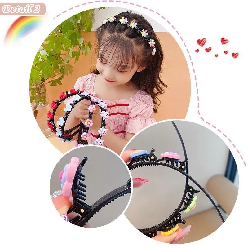 Bando Jepit Fashion Rambut 2in1 Aksesoris Rambut Wanita Anak Dewasa Lucu Karakter