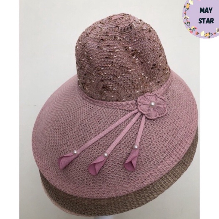ORIGINAL Topi Pantai wanita Bunga pelindung UV Summerhat Pantai import T71