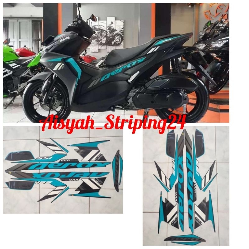 stiker sticker striping Lis les polet body motor yamaha all new aerox 155 connected abs tahun 2021 m