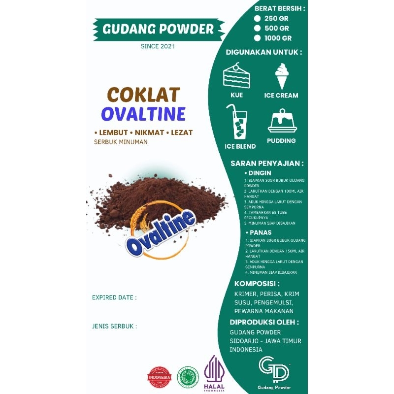 

Coklat Ovaltine Bubuk 250gr - 1kg