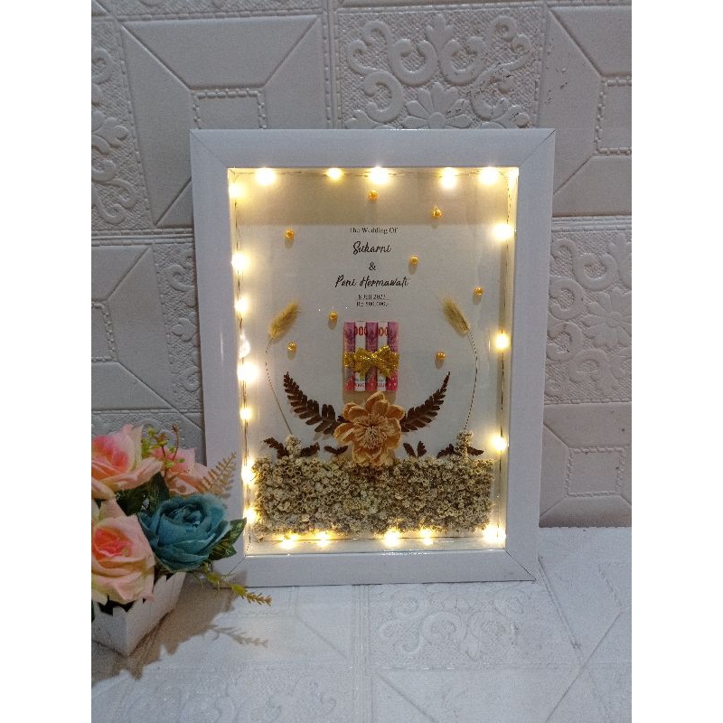 Mahar Pernikahan Frame 3d  Lampu led