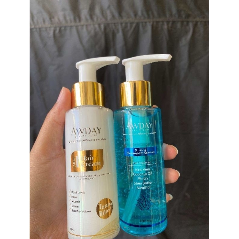 viral Awday Shampoo dan Conditioner (hair serum)