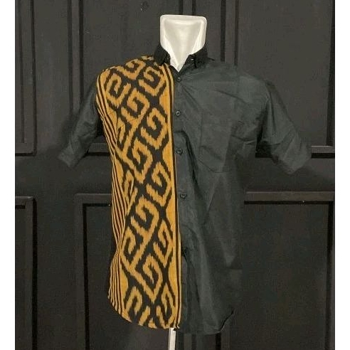 KEMEJA TENUN PRIA LENGAN PENDEK BAJU ATASAN PRIA