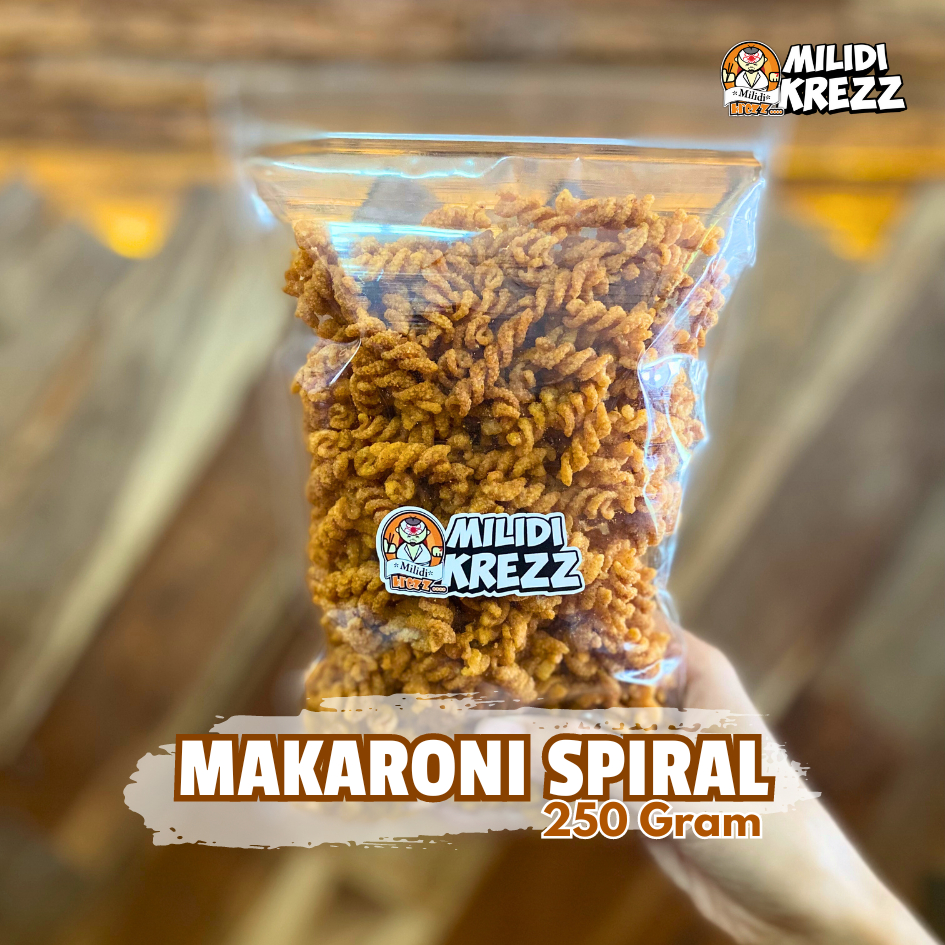 

Makaroni Spiral 250 gr Makroni Cemilan Pedas Milidikrezz