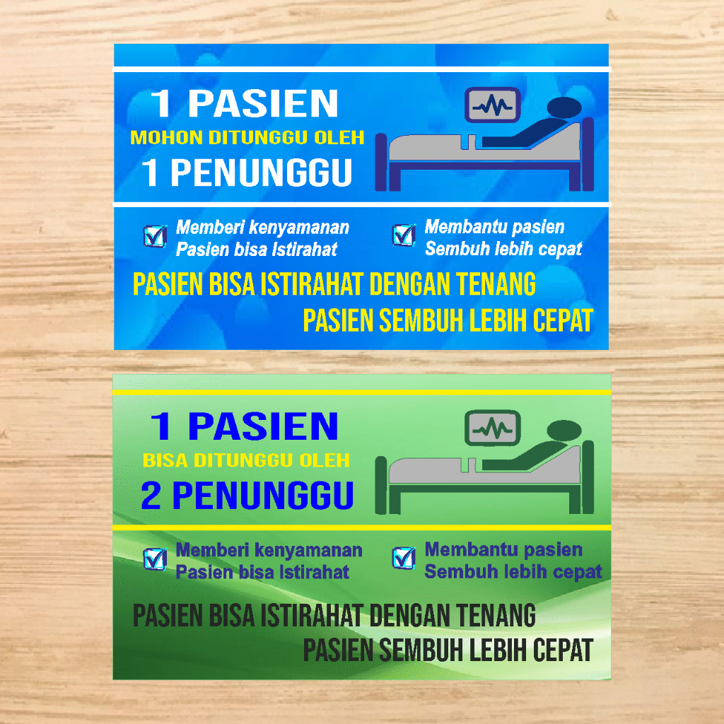 

Stiker Ruang Penunggu Pasien Rawat Inap | Stiker Dinding Ruang Rawat Inap | Stiker 1 Penunggu / 2 Penunggu