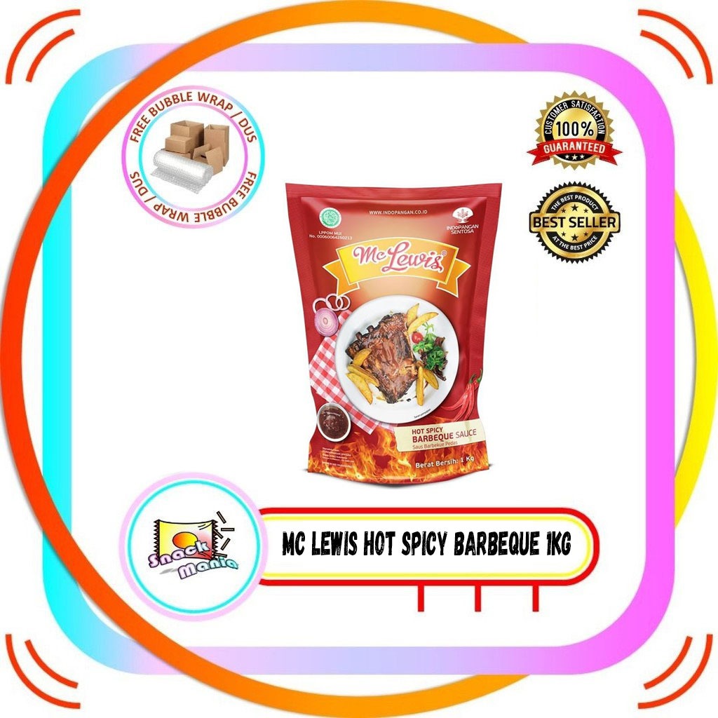 

Mc Lewis Hot Spicy Barbeque Sauce ~ 1 kg Saus Barbekiu Pedas