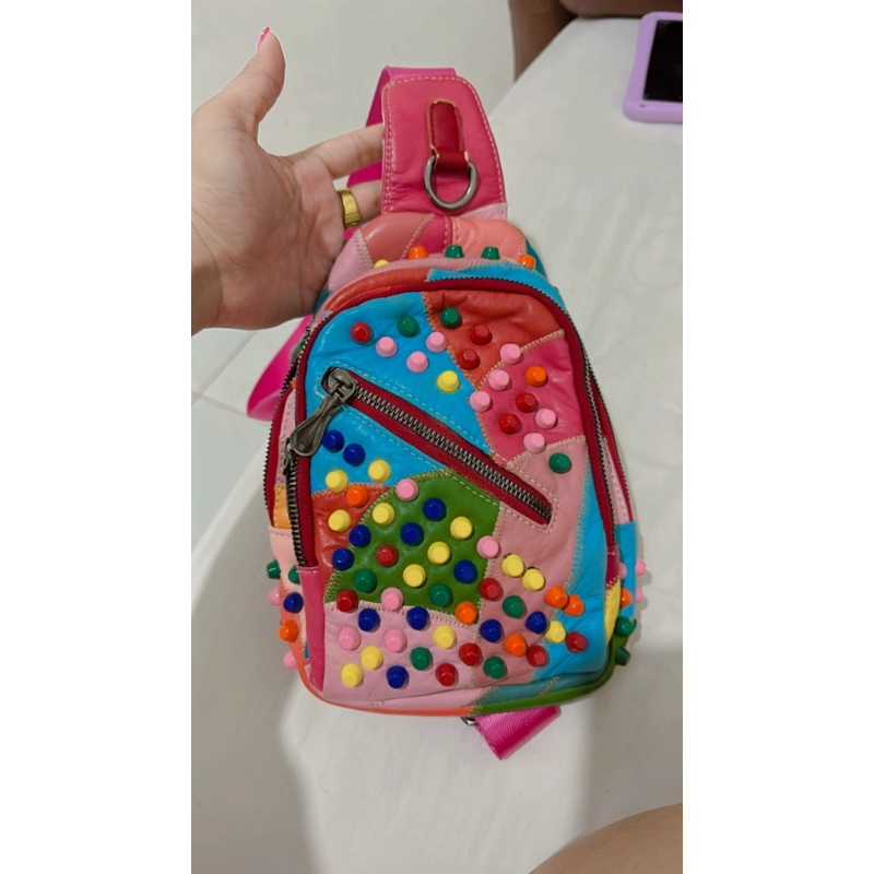 preloved WB full colour leather tas