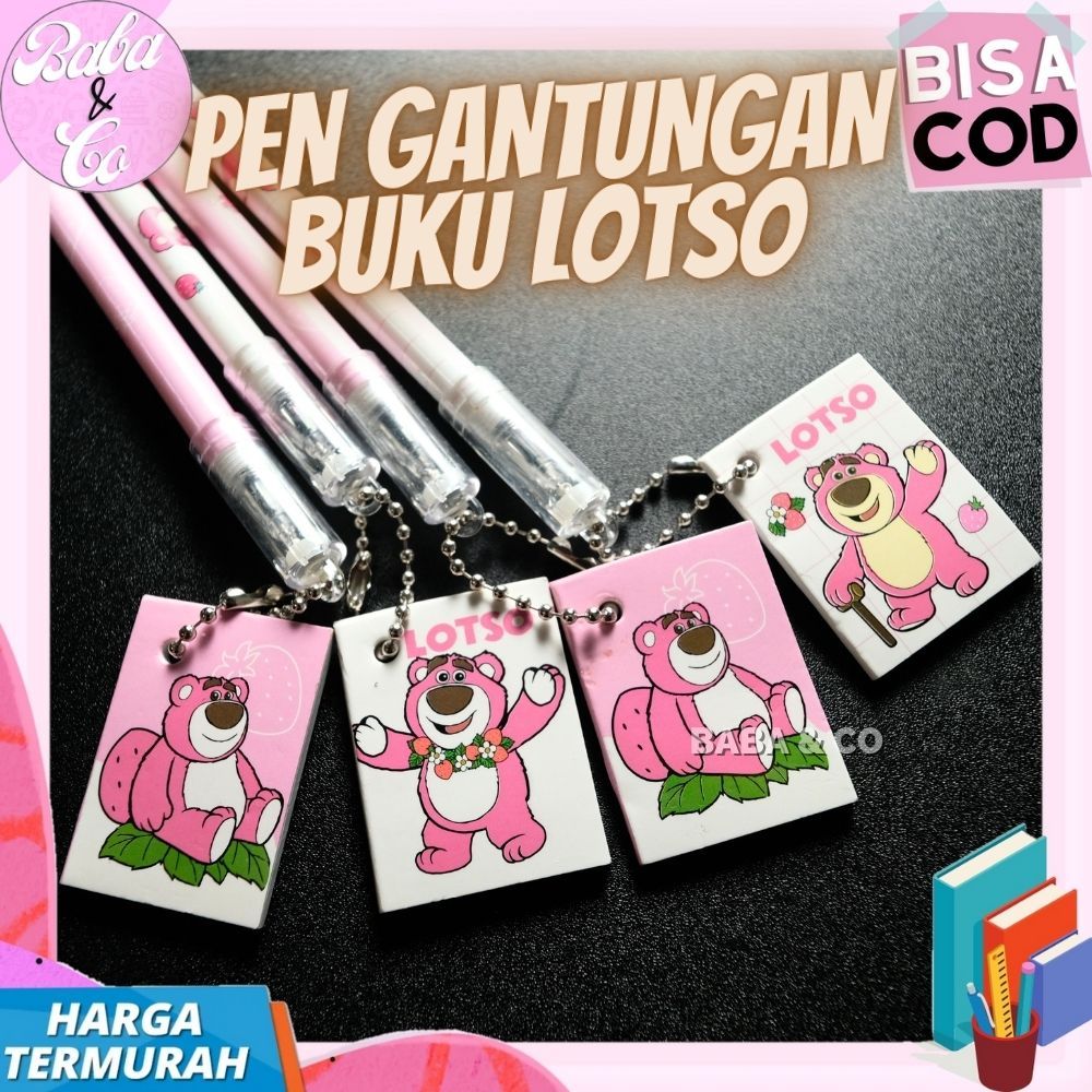 

PEN GANTUNGAN BUKU LOTSO MINI PULPEN NOTEBOOK MINI LOTSO LUCU UNIK PEN LOTSO