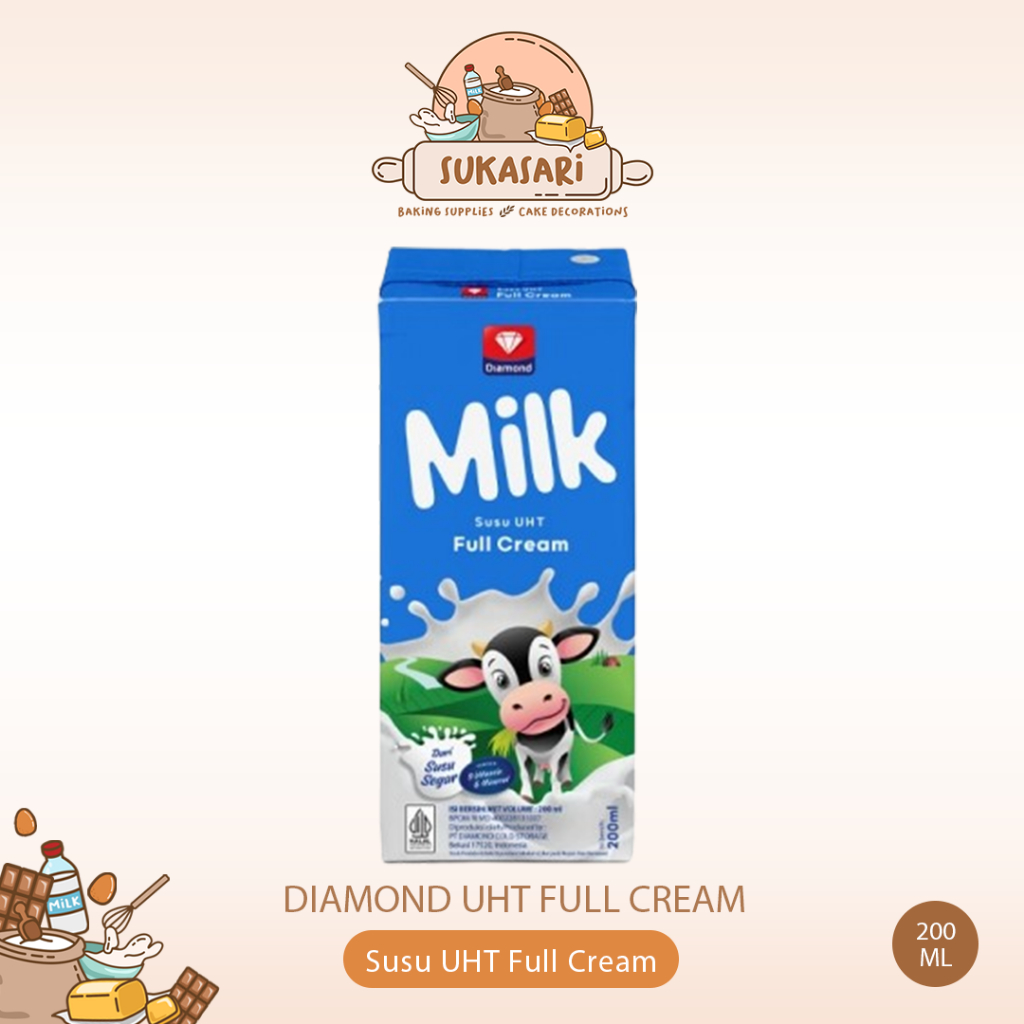 

Diamond UHT Milk Full Cream 200ml Susu UHT Full Cream