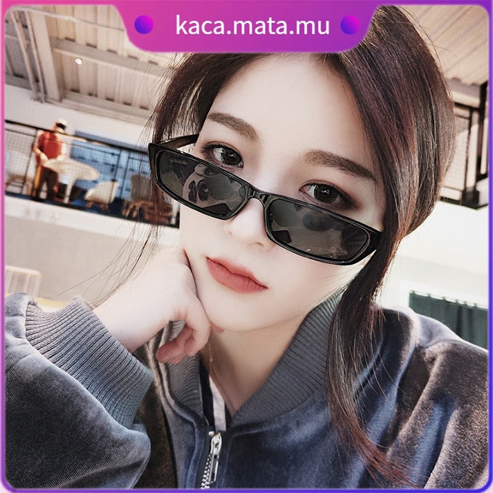 Kacamata Hitam Kotak Persegi Panjang kecil Pria dan Wanita Kekinian Fashion Trendy A1024-KM