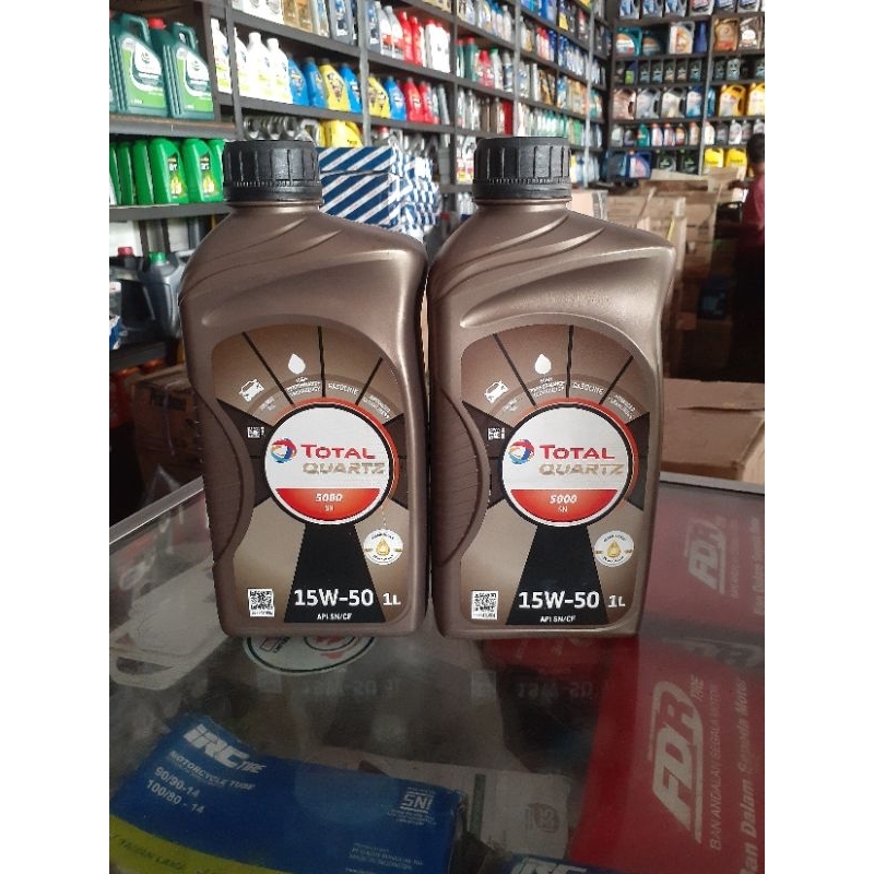 Oli Mesin Total Quartz 5000 15w50 Kemasan 1L Original