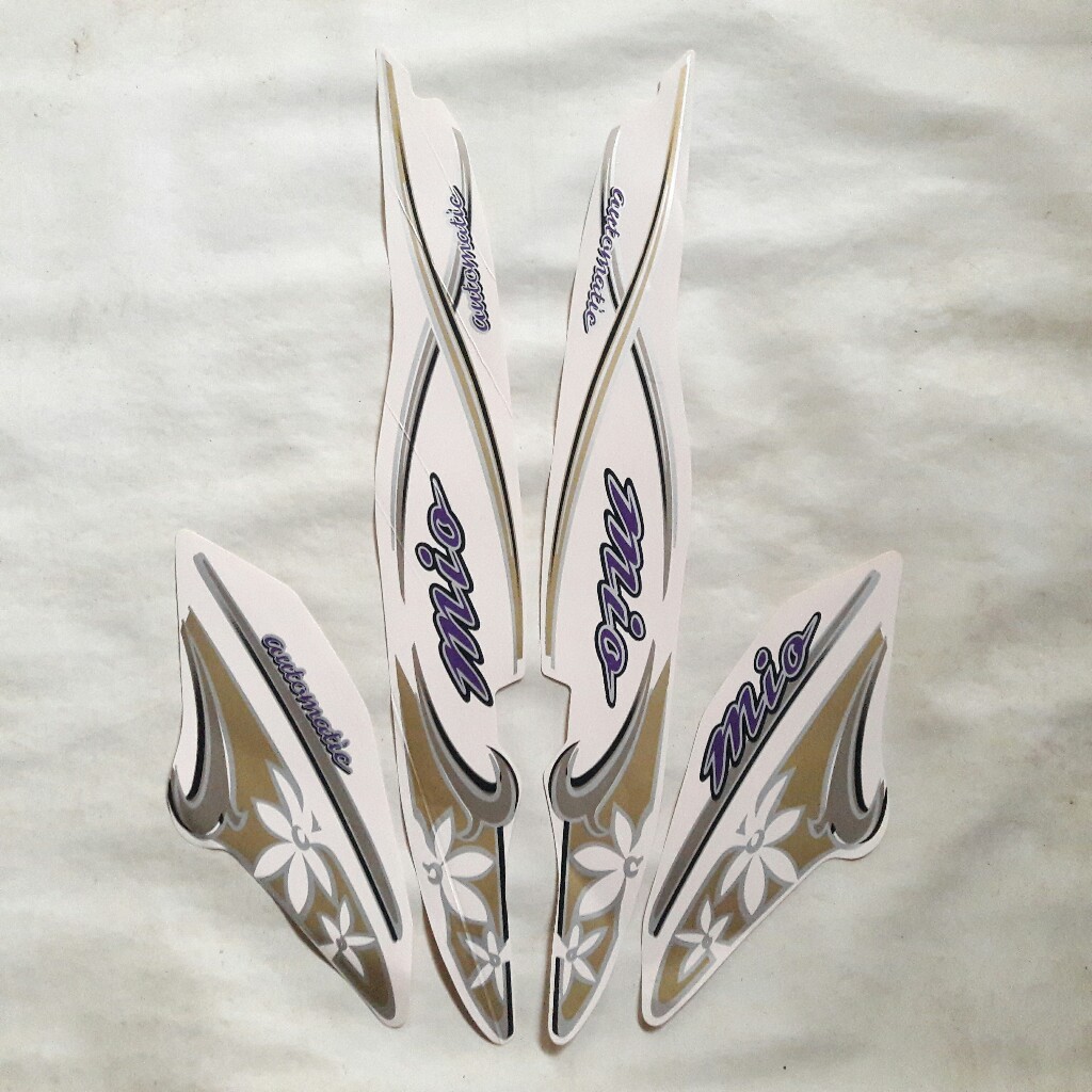 stiker striping motor mio sporty 2004 putih