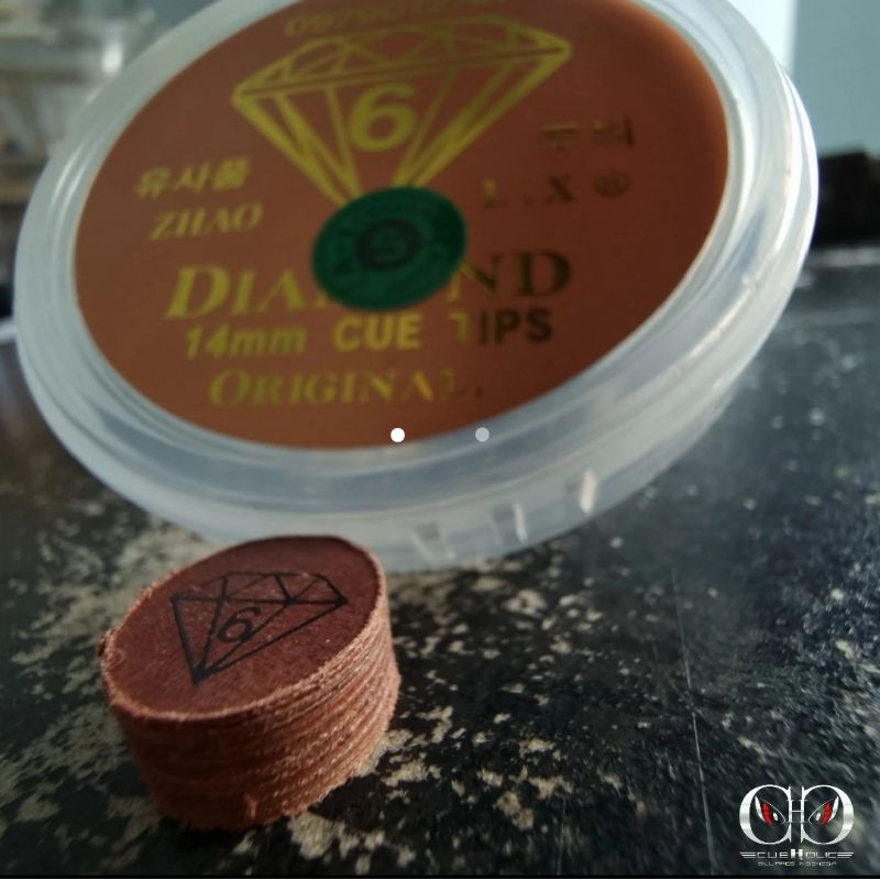 DIAMOND CUE TIP BROWN - LAMINATED LAYER TIPS