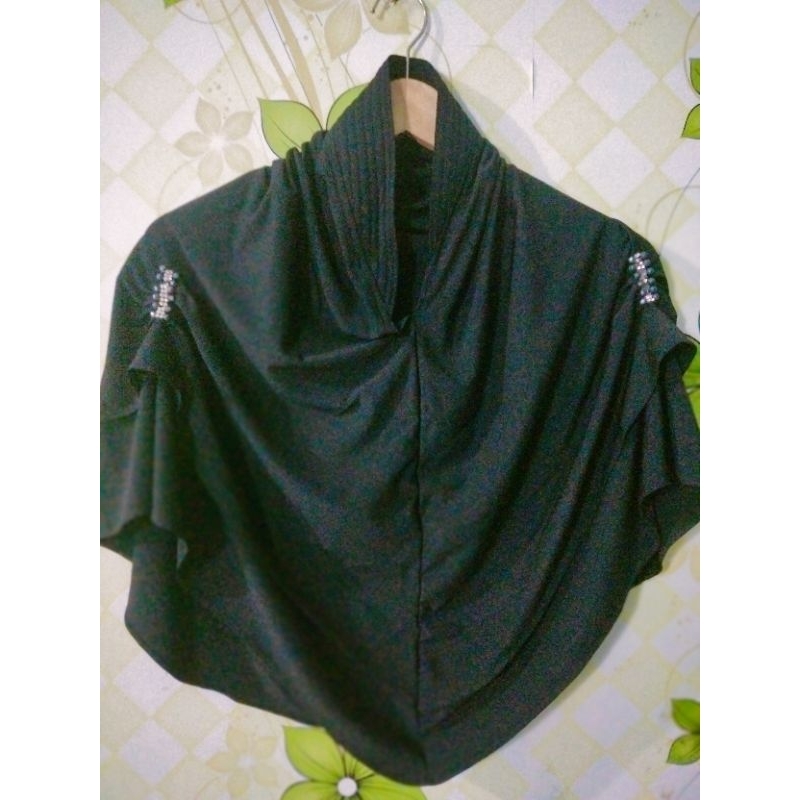 Preloved Khimar hitam