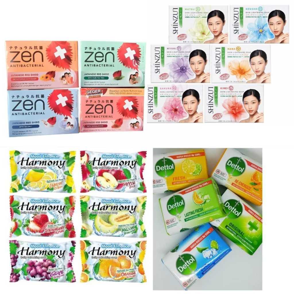 (3 PCS) Zen Sabun Batang / Sabun Batang Zen / Sabun Batang Harmony / Zen Sabun Batang Antibacterial 