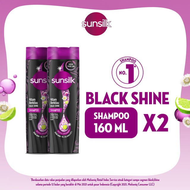 Sunsilk Shampoo Black Shine 160ml Twin Pack