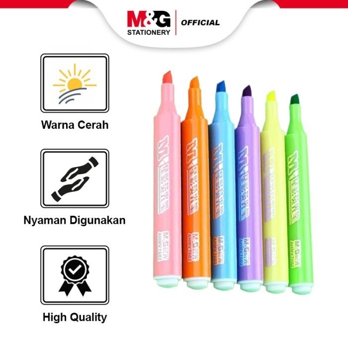 

M&G Highlighter Triangle Jumbo Marker Spidol Warna Cerah - Orange