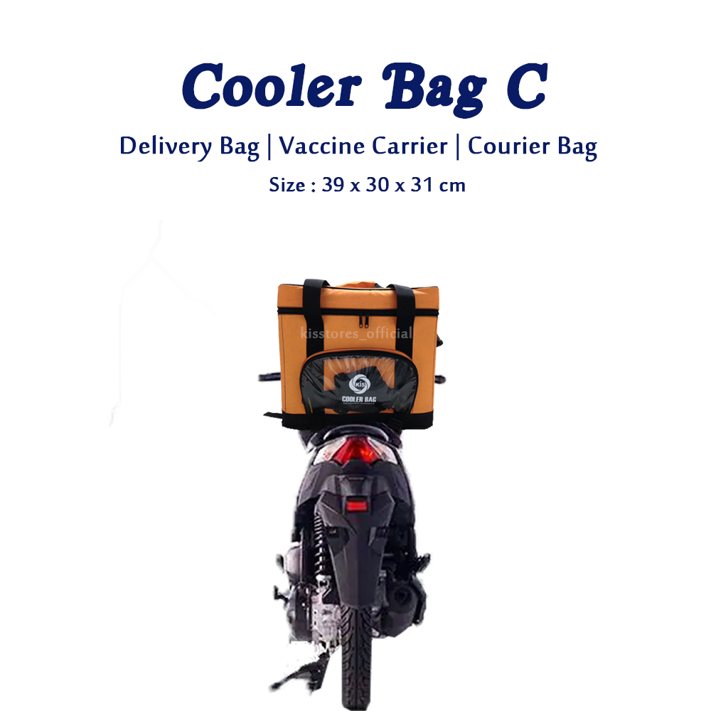 Tas Kurir Motor Delivery Bag Cooler Bag Aluminium Foil Kapasitas Besar, Tahan Suhu Dingin