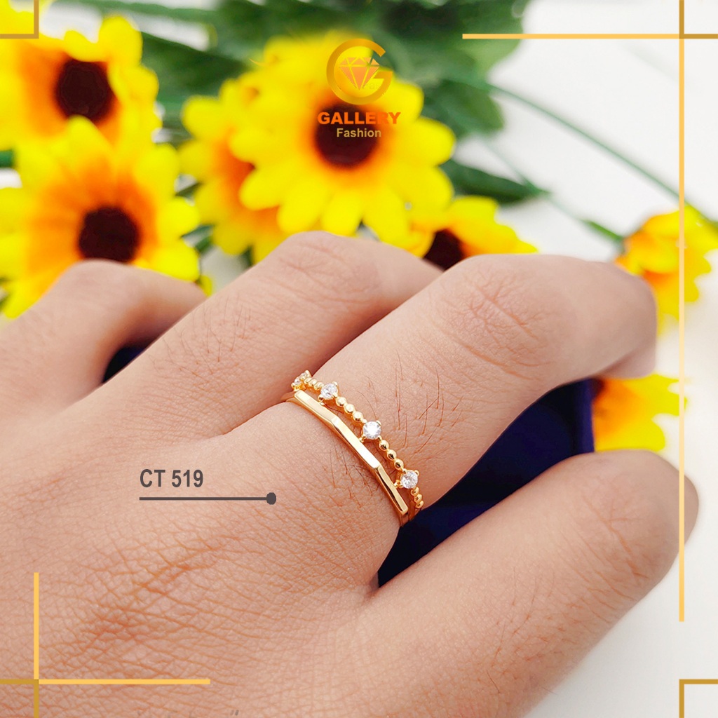 CINCIN EMAS ASLI 8K ATAU 375 & 6K ATAU 300 CINCIN MODEL MAHKOTA SIMPLE CT 518 CT 519