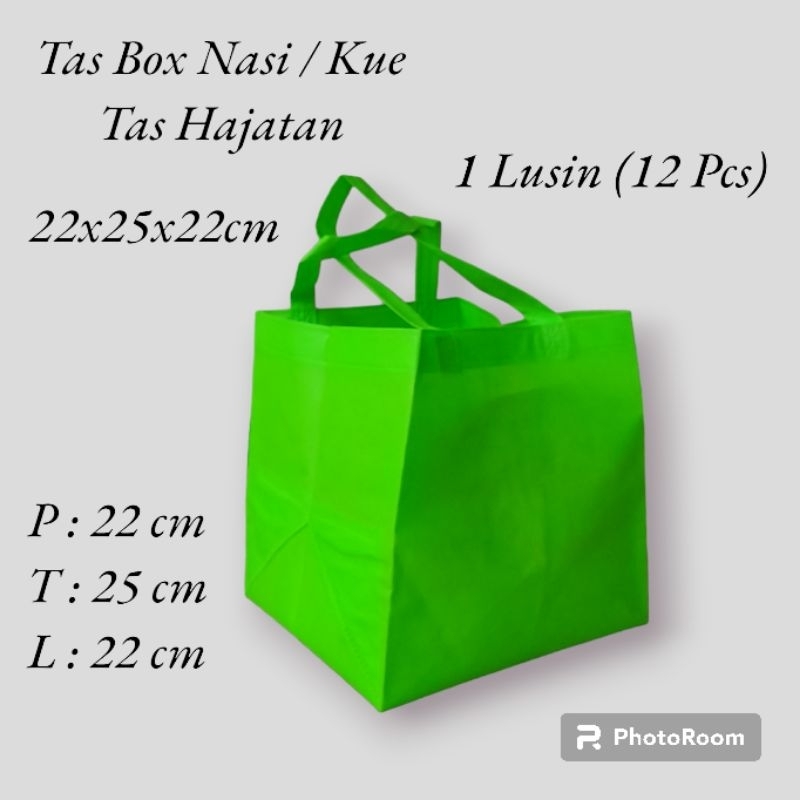 

1 Lusin (12 Pcs) / Tas Box Nasi / Kue (22×25×22cm) / Tas Hajatan