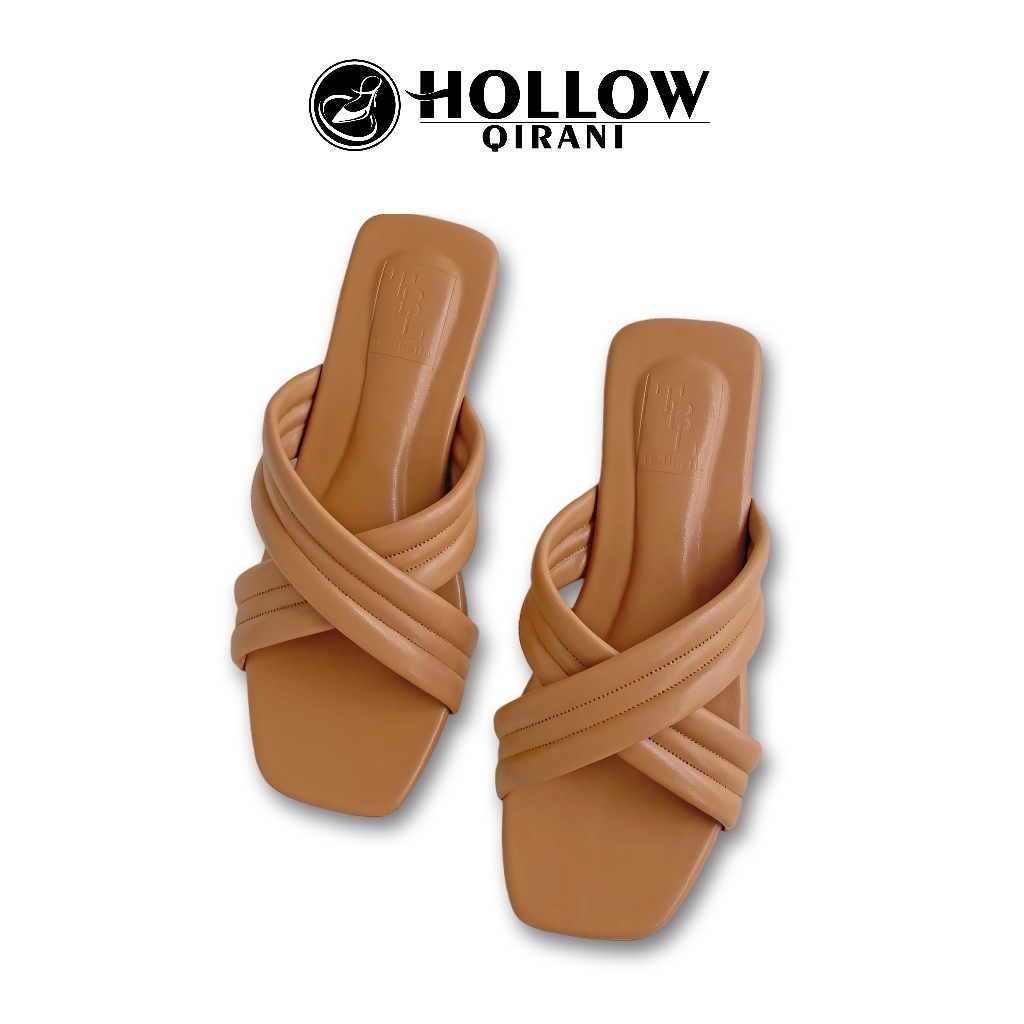 Qirani - Pamella Sandal Teplek Wanita Tali Silang Korean Style Sandal Ringan Empuk