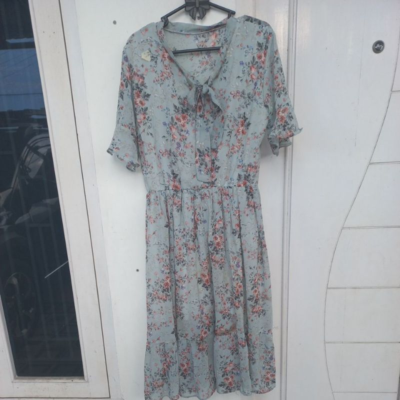 Dress sifon Vintage remaja n wanita muda