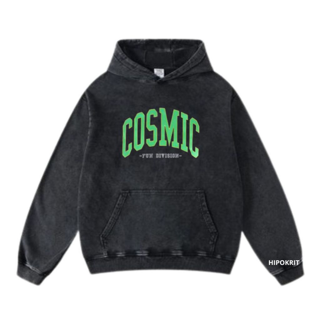 Cosmic Sweater Hoodie Black Washing