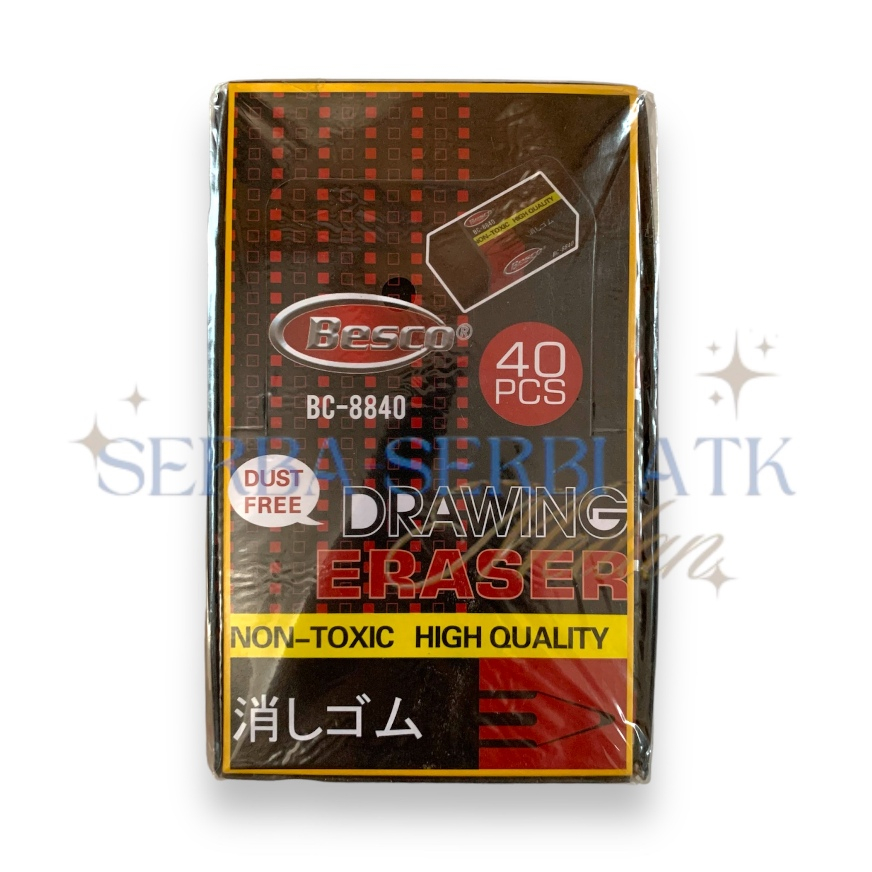 

STIP / PENGHAPUS / ERASER BESCO L BLACK PERKOTAK ISI 40 PCS