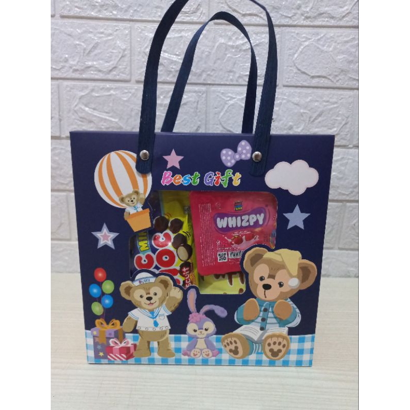 

PAKET BINGKISAN ULANG TAHUN SNACK BOX TAS DUFFY | SOUVENIR ULANG TAHUN SNACK | HAMPERS ULANG TAHUN ANAK KARAKTER LUCU DUFFY