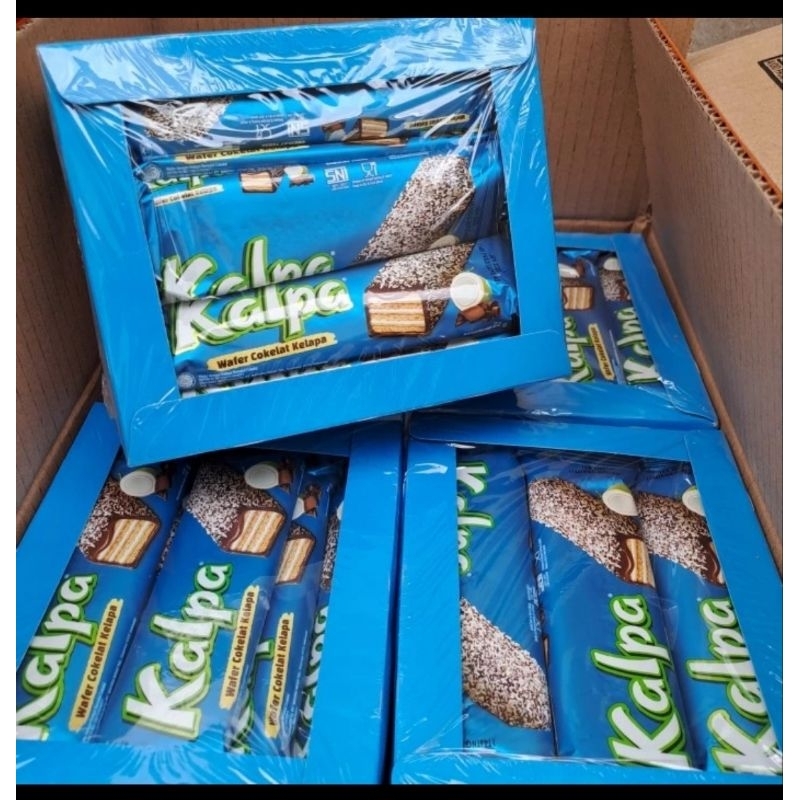 

cokelat wafer kalpa coklat kelapa isi 12