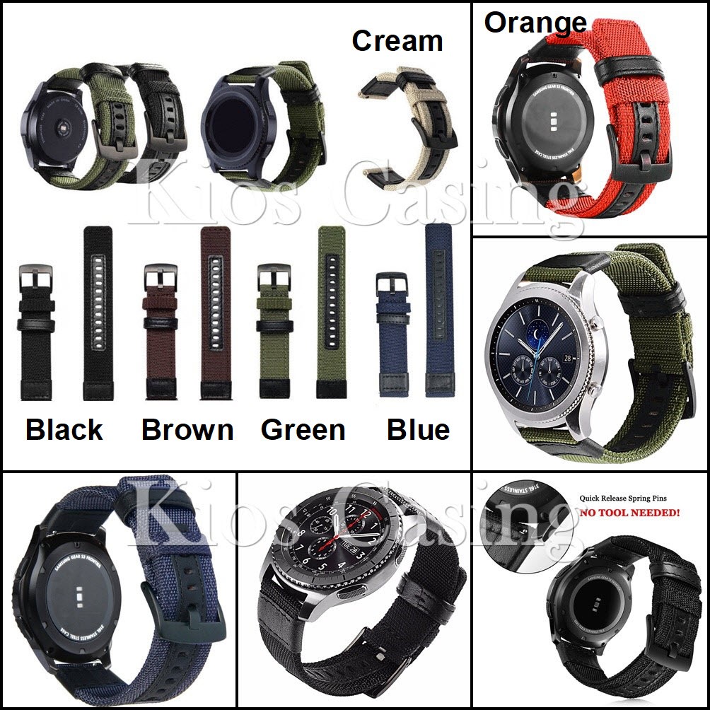 Tali Jam Strap Huawei Watch 20MM 20 MM NL - GT 42MM 42 - GT 2 3 - Huawei Watch 2 Sport - Nylon Leath