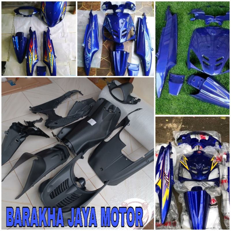 TERMURAH BODY FULL HALUS KASAR MIO SPORTY BIRU+STRIPING