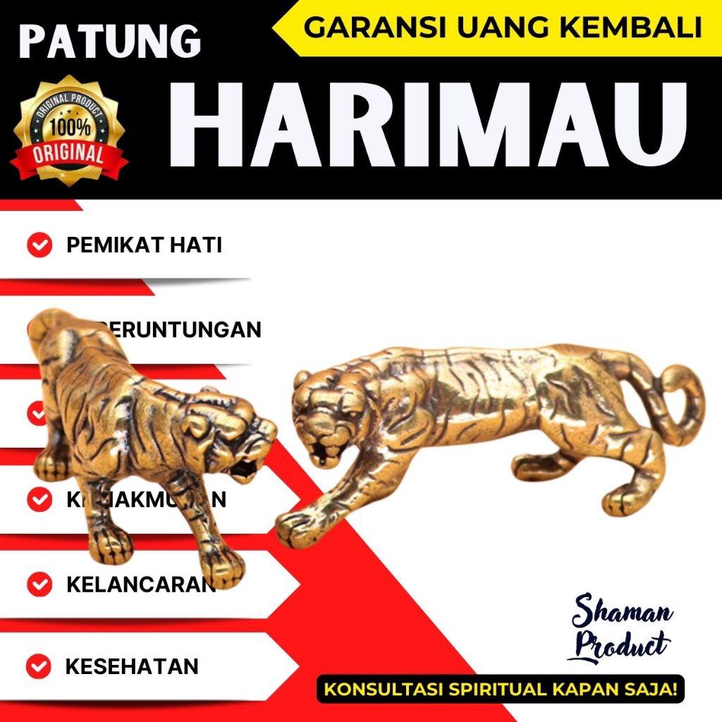 Patung Harimau Shakti AmuletTalismanHeirloom  -  JimatPusaka - PatungBertuah - Benda Koleksi Fengshu