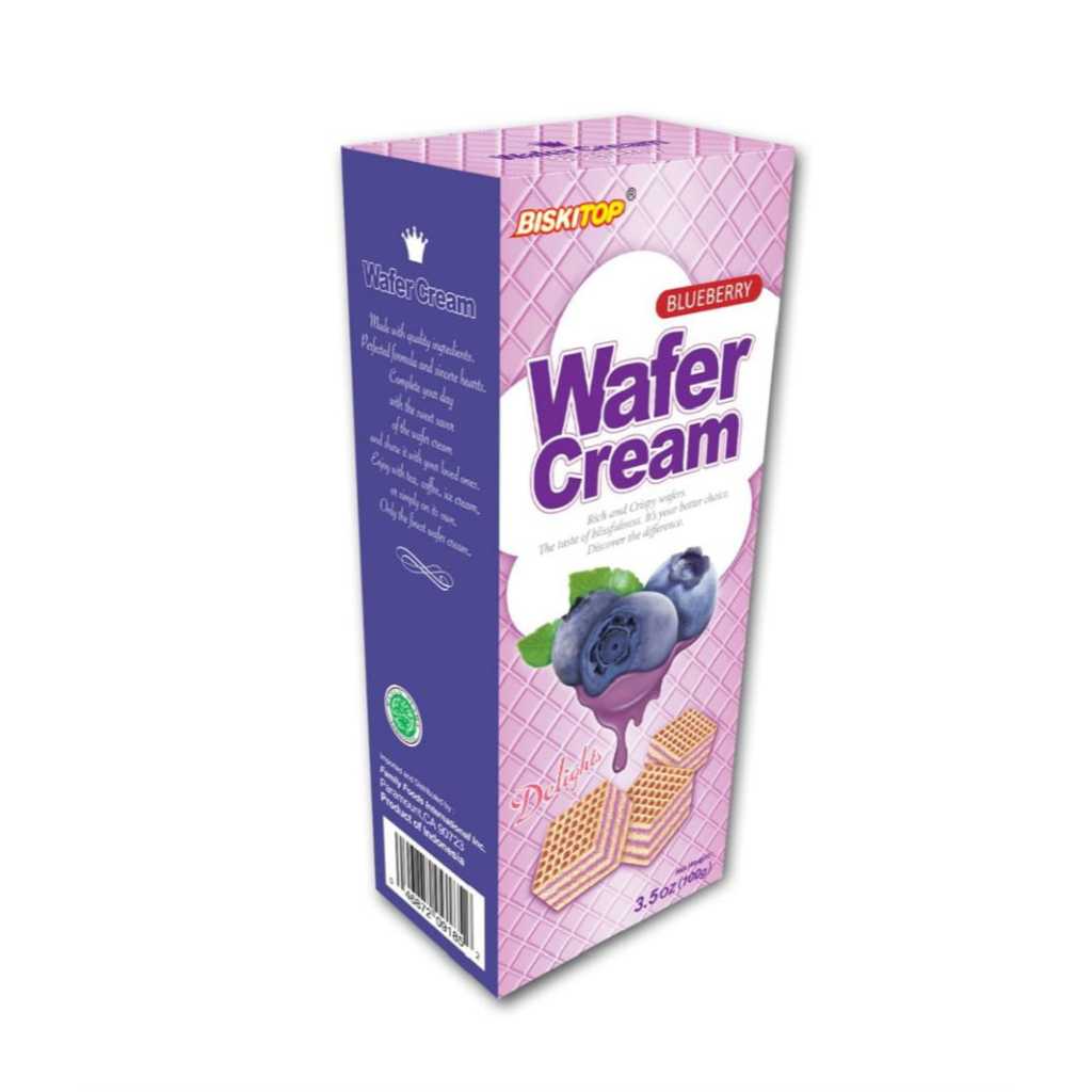 

Wafer Cream Biskitop Kualitas Export 100gr Enak Murah | Rasa Strawberry dan Blueberry