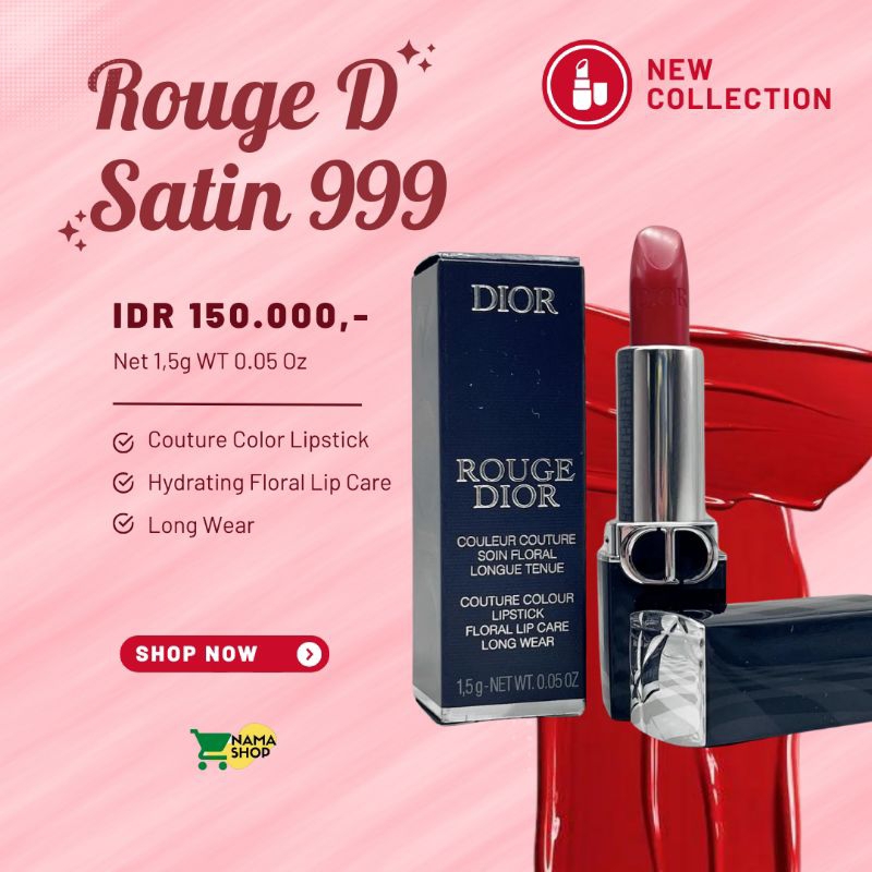 [Original 100%] Rouge Dior 999 Satin 1,5g Lipstick