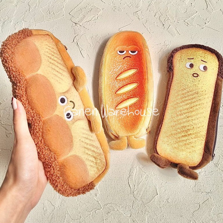 

GW Tempat Pensil Roti Lucu Kain Kotak Pensil Sekolah Aesthetic Korea ART H6G9