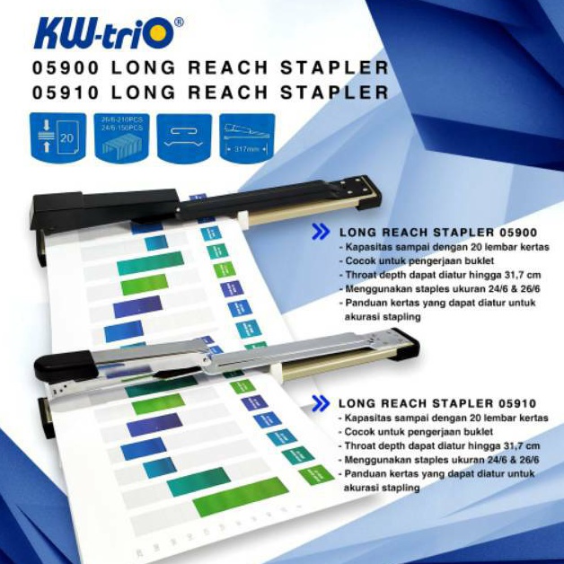 

Stapler Besar Long Reach Stapler Kw Trio 59 BONUS ISI STAPLESnya ART V3P9
