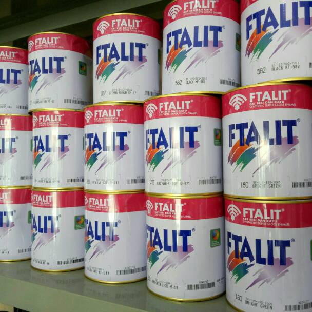 

Cat FTALIT Gloss 1KG Cat Minyak Kayu dan Besi Kansai Glossy ART Y6G3