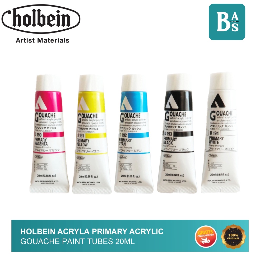 

Holbein Acryla PRIMARY Acrylic Gouache Paint 2ml ART Z3R7